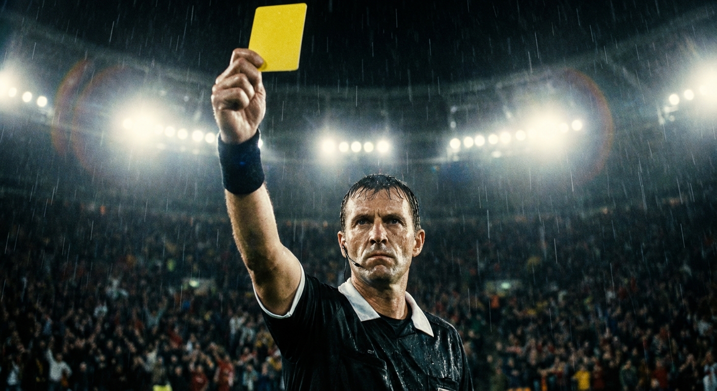 Los árbitros que más tarjetas sacan en las grandes ligas europeas (2025/26)